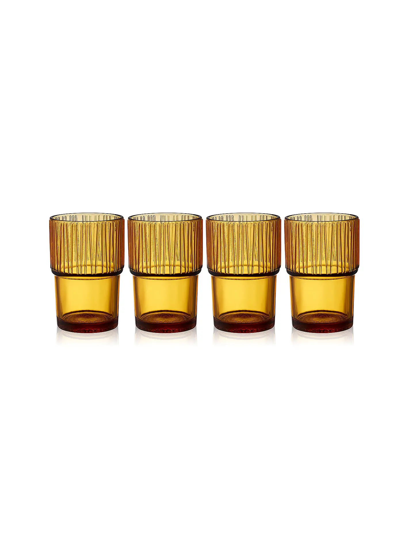 BITZ | Trinkglas KUSINTHA 4er Set 380ml Amber | 